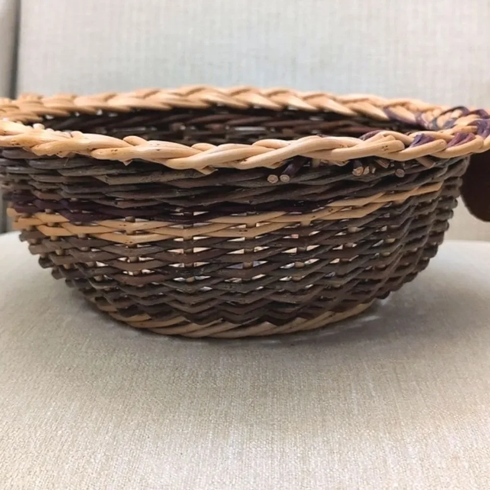 Vannerie L'Elyme Woven Wicker Basket Bowl